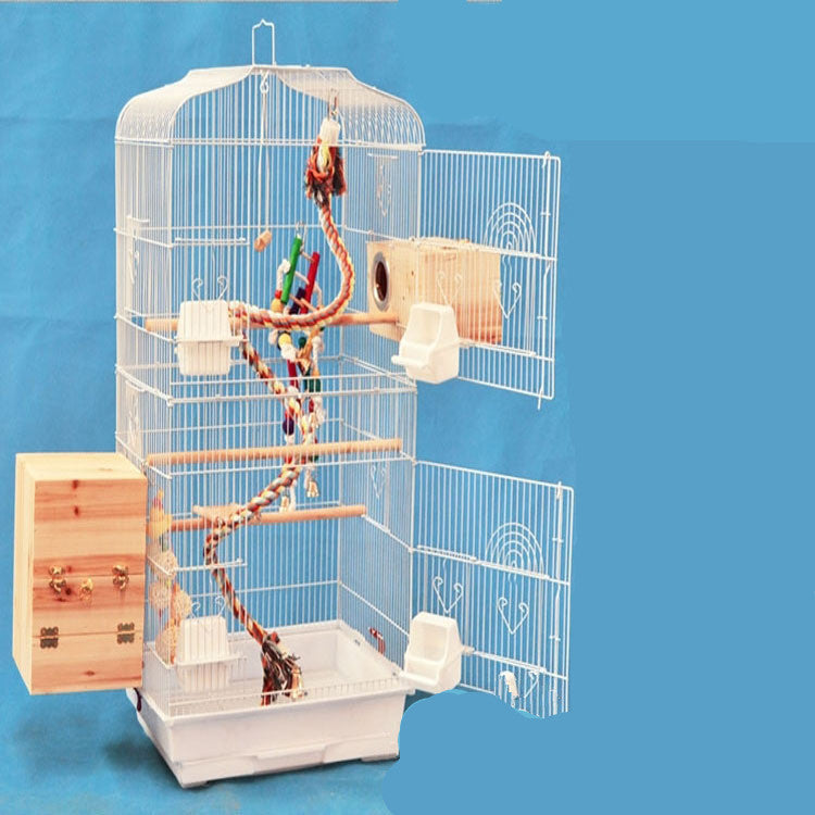 Portable Bird Cage Wire Parrot Cage for Travel & Pet Display