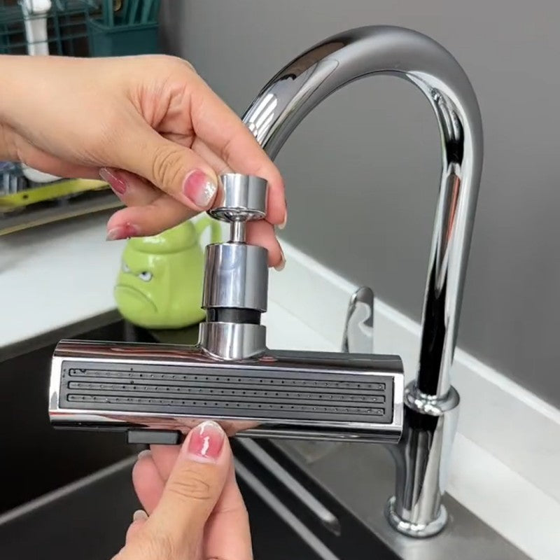 Kitchen Faucet Waterfall Outlet | Rotating Splash-Proof Bubbler & Multifunctional Nozzle