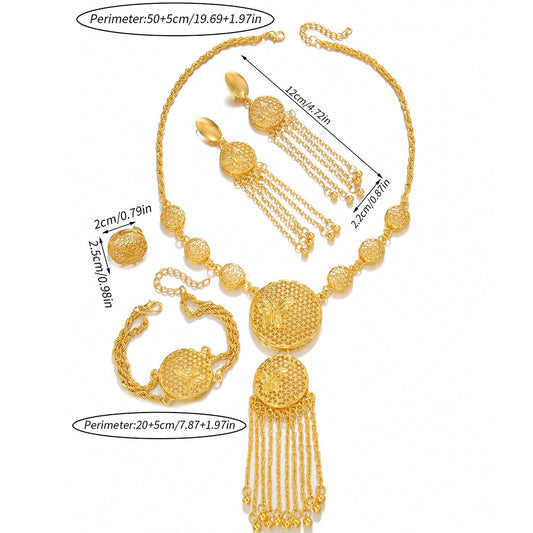 Butterfly Jewelry Set â Necklace, Earrings, Bracelet & Ring | Elegant Middle Eastern Wedding Jewelry for Women