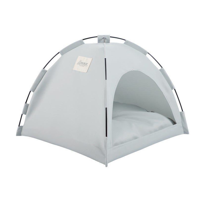 Cat Tent Cooling Mat & Doghouse Bed with Cushion – Indoor Pet Sofa Kennel