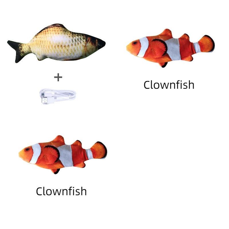 Electric Jumping Fish Simulation Toy for Cats Without Catnip