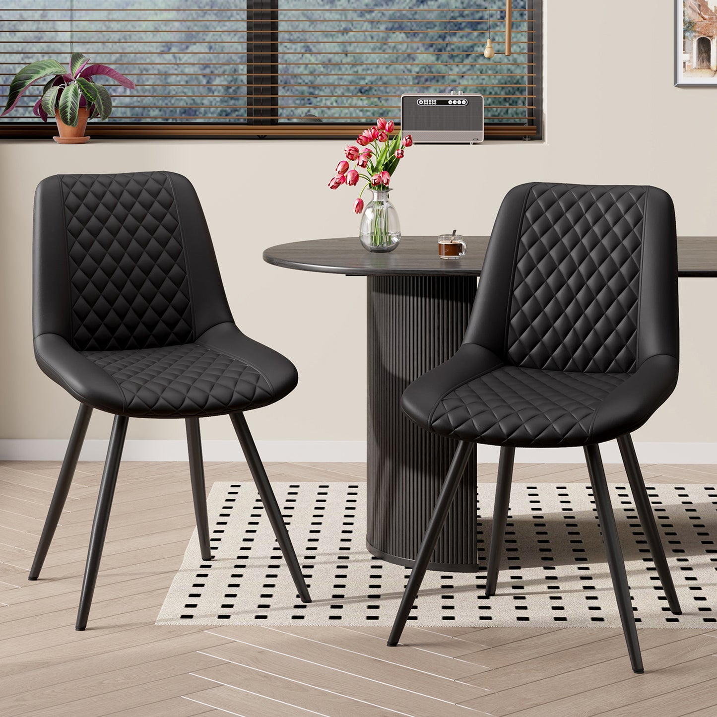 Luxury Dining Chair with PU Leather Upholstery – Elegant Home Furniture