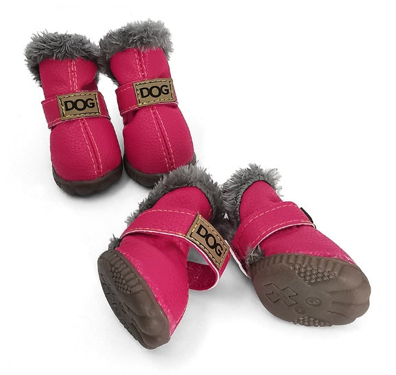 Dog Snow Boots Warm Winter Shoes for Small Dogs & Puppies (Anti-Slip)
