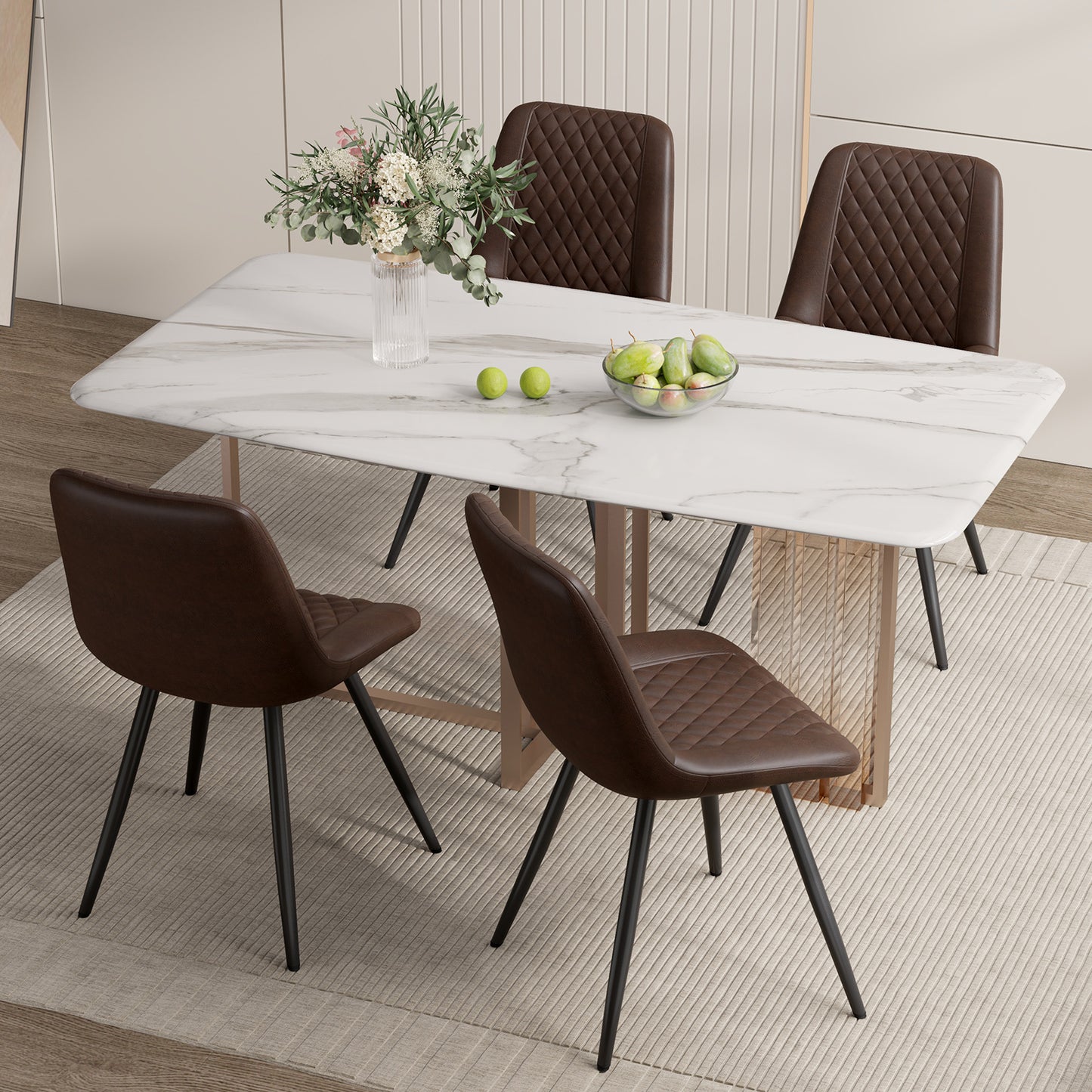Luxury Dining Chair with PU Leather Upholstery – Elegant Home Furniture