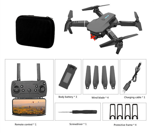 E88 Foldable Drone | High-Definition 4-Axis Aerial Photography Quadcopter