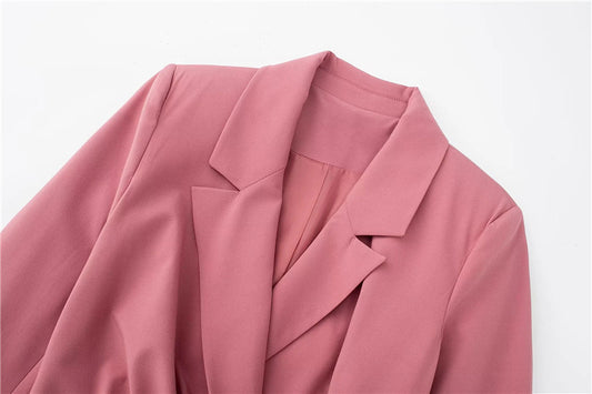 Women's Foldable Suit Jacket Dress  Elegant Office Wear & Casual Blazer