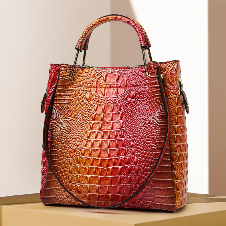 Women's Fashion Embossed Tote Bag Large Capacity Maternity & Bucket Style Handbag