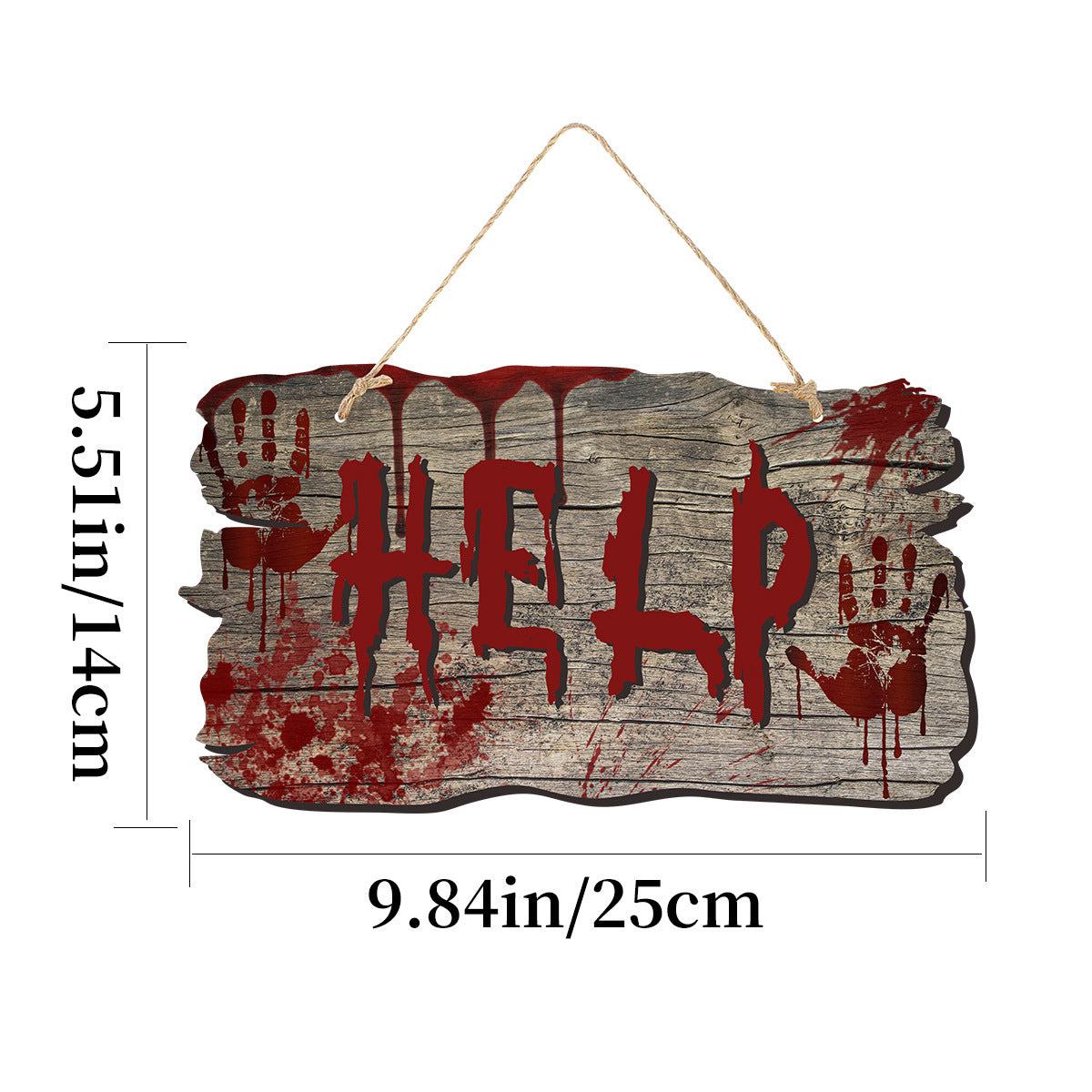 Imitation Wooden Doorplate – Haunted House Halloween Horror Decoration