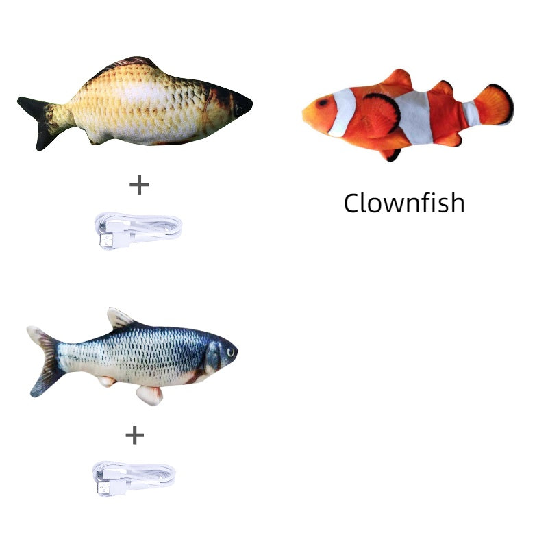 Electric Jumping Fish Simulation Toy for Cats Without Catnip