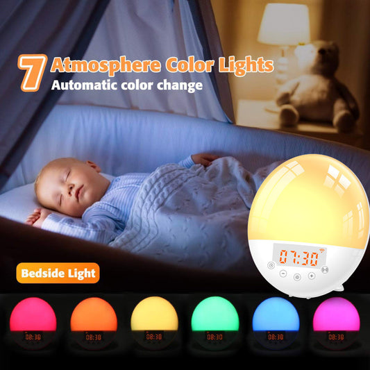 Wi-Fi Smart Alarm Clock with Sunrise Wake-up Light & Voice Control
