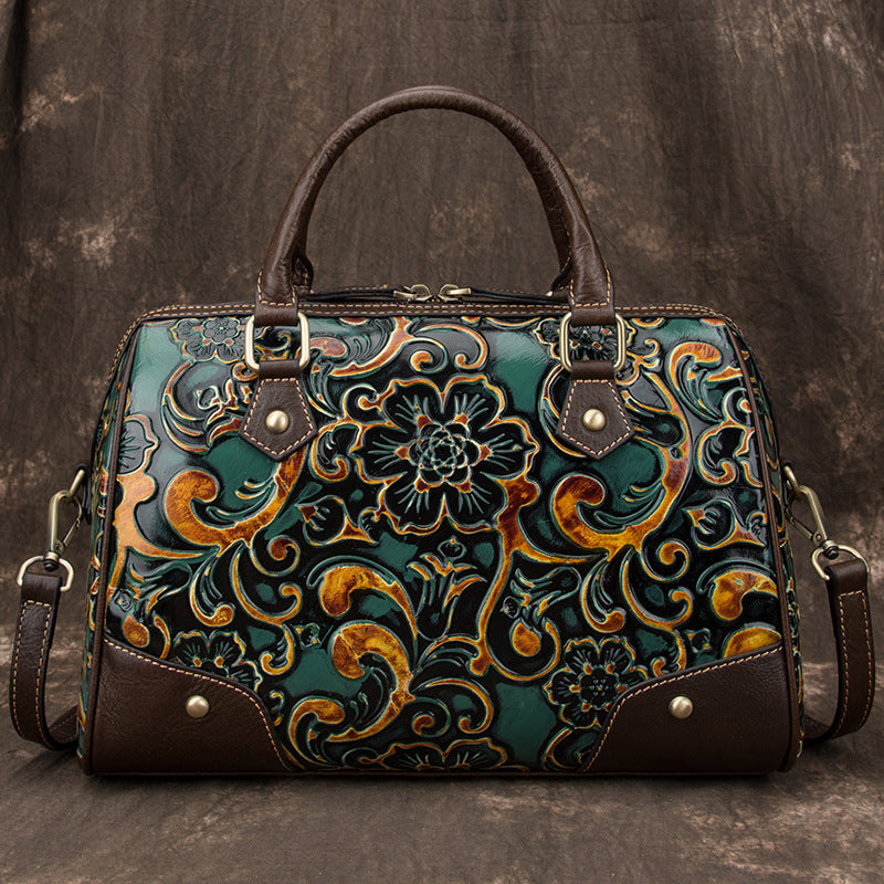 Premium Soft Cowhide Leather Shoulder Bag, Large Capacity for Women