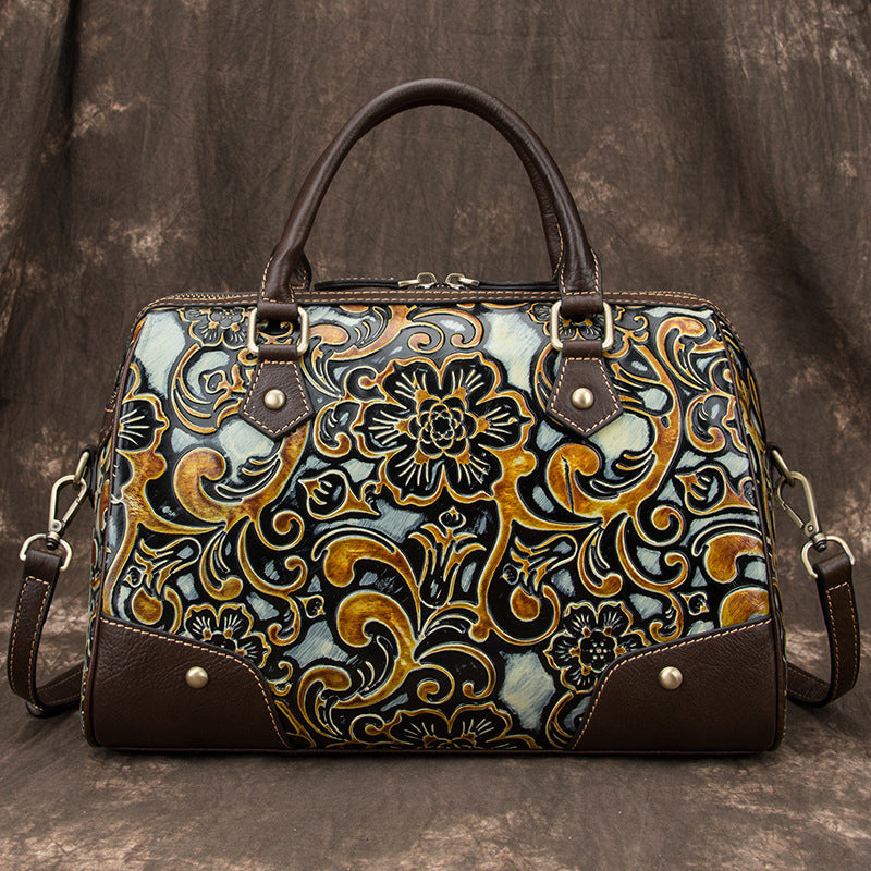 Premium Soft Cowhide Leather Shoulder Bag, Large Capacity for Women