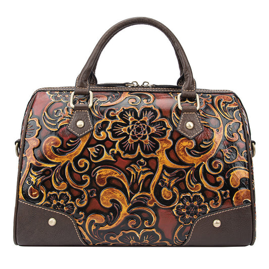 Premium Soft Cowhide Leather Shoulder Bag, Large Capacity for Women
