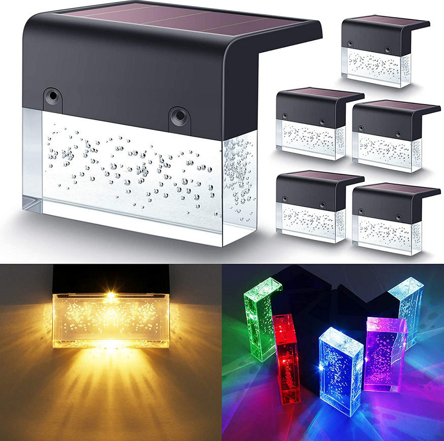 Waterproof RGB LED Solar Step & Fence Light Outdoor Garden Lighting