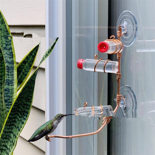 Hummingbird Feeder with Suction Cup – Easy Clean Wild Bird Feeder for Garden & Deck