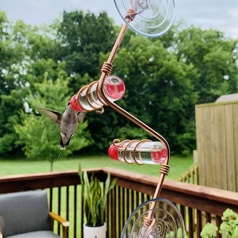 Hummingbird Feeder with Suction Cup – Easy Clean Wild Bird Feeder for Garden & Deck