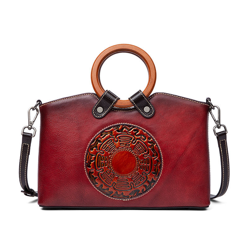 Women’s Fashion Handbag,Vintage Style, Genuine Leather, Elegant Design