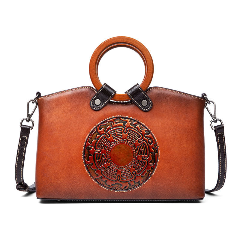 Women’s Fashion Handbag,Vintage Style, Genuine Leather, Elegant Design