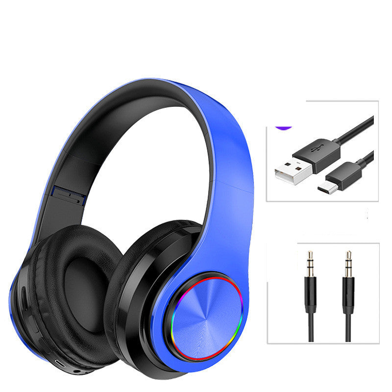 LED Wireless Bluetooth Gaming Headphones | Stereo Headset with Mic, TF Card & Colorful Breathing Lights