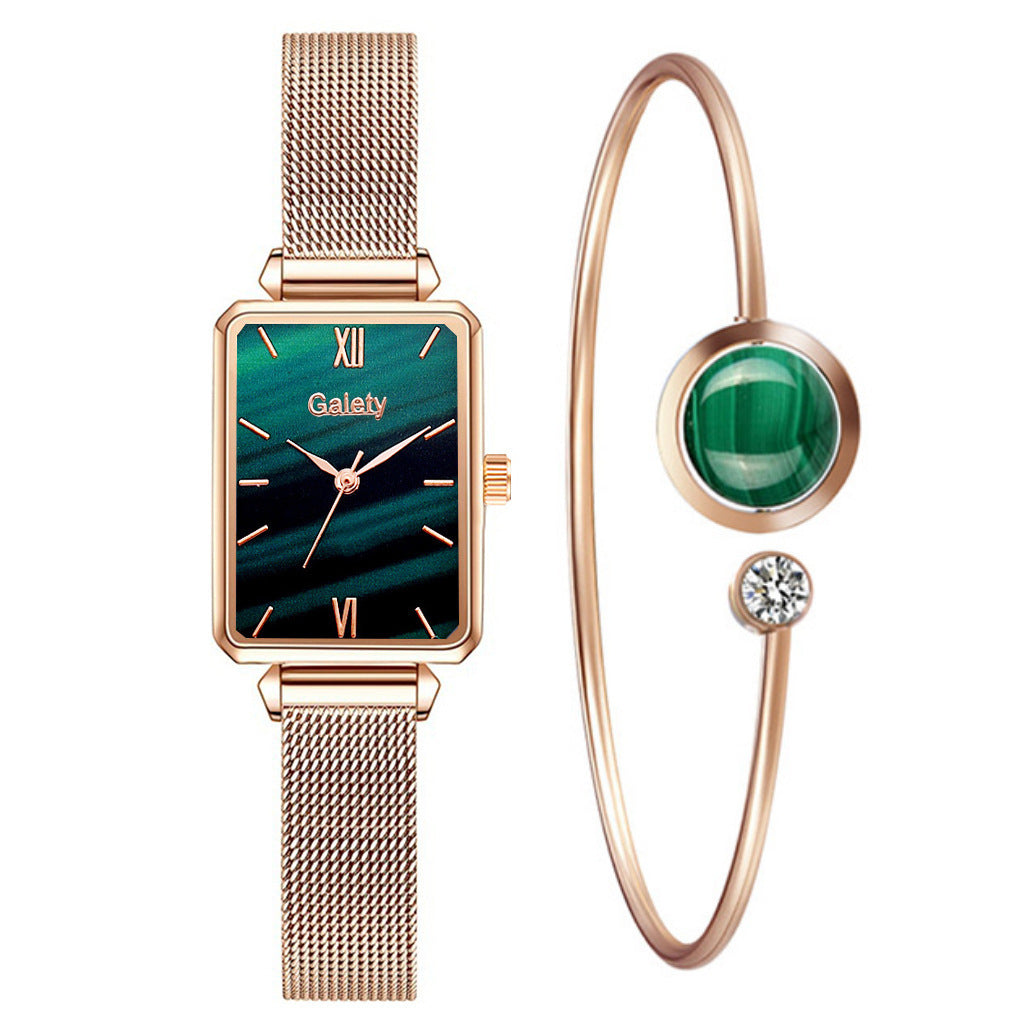 Women’s Quartz Watch Elegant Alloy Mesh Belt Fashion Wristwatch