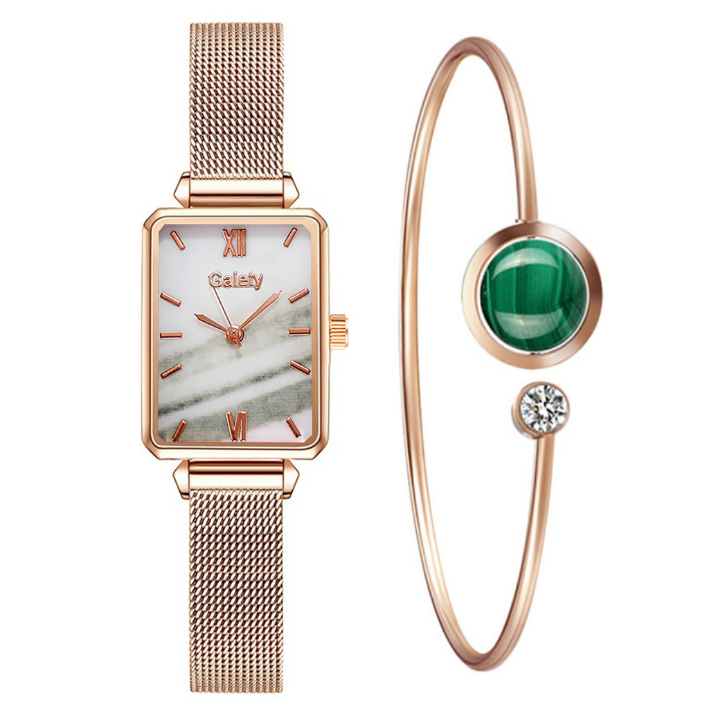 Women’s Quartz Watch Elegant Alloy Mesh Belt Fashion Wristwatch