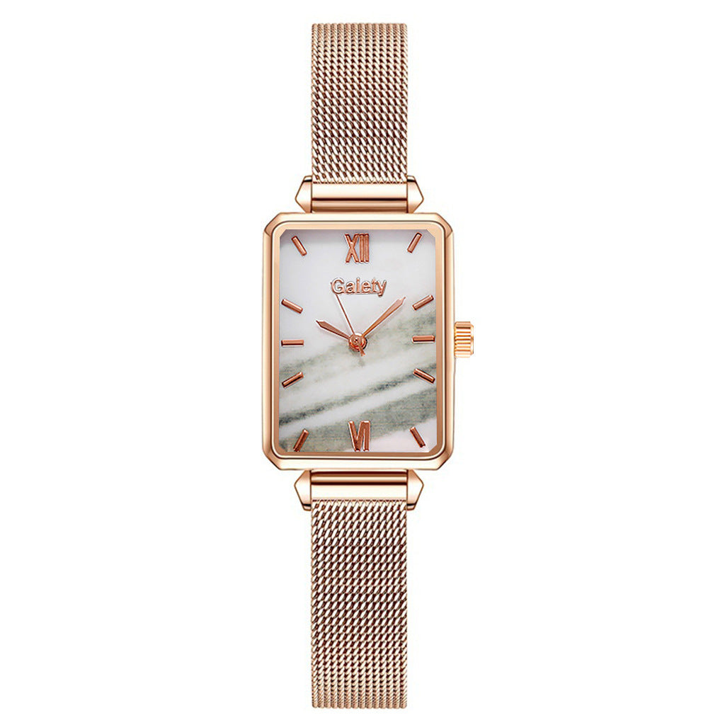 Women’s Quartz Watch Elegant Alloy Mesh Belt Fashion Wristwatch