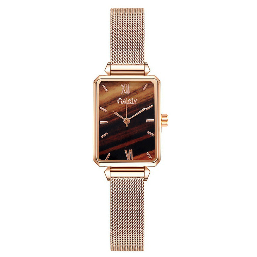 Women’s Quartz Watch Elegant Alloy Mesh Belt Fashion Wristwatch