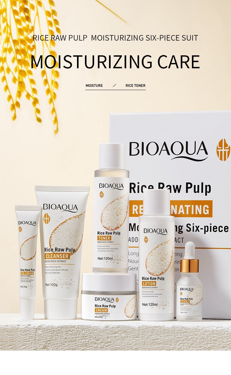 Puree 6-in-1 Skin Rejuvenation & Hydration Set ,Moisturizing Skincare Kit for Radiant Glow