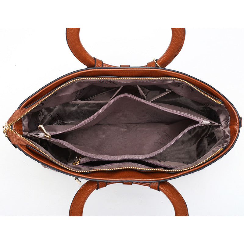 Ladies’ Handbag European & American Style Ring Handle Shoulder Crossbody Bag