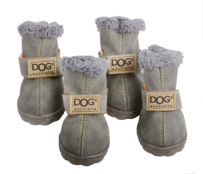 Dog Snow Boots Warm Winter Shoes for Small Dogs & Puppies (Anti-Slip)
