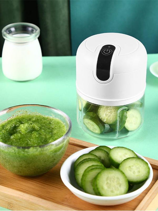 250ml Mini Electric Food Chopper USB Rechargeable Garlic & Vegetable Masher, Wireless Multifunctional