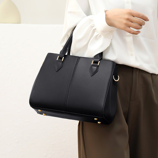 Tote Bag, Simple Shoulder & Crossbody, Large Capacity Soft Leather Women’s Handbag