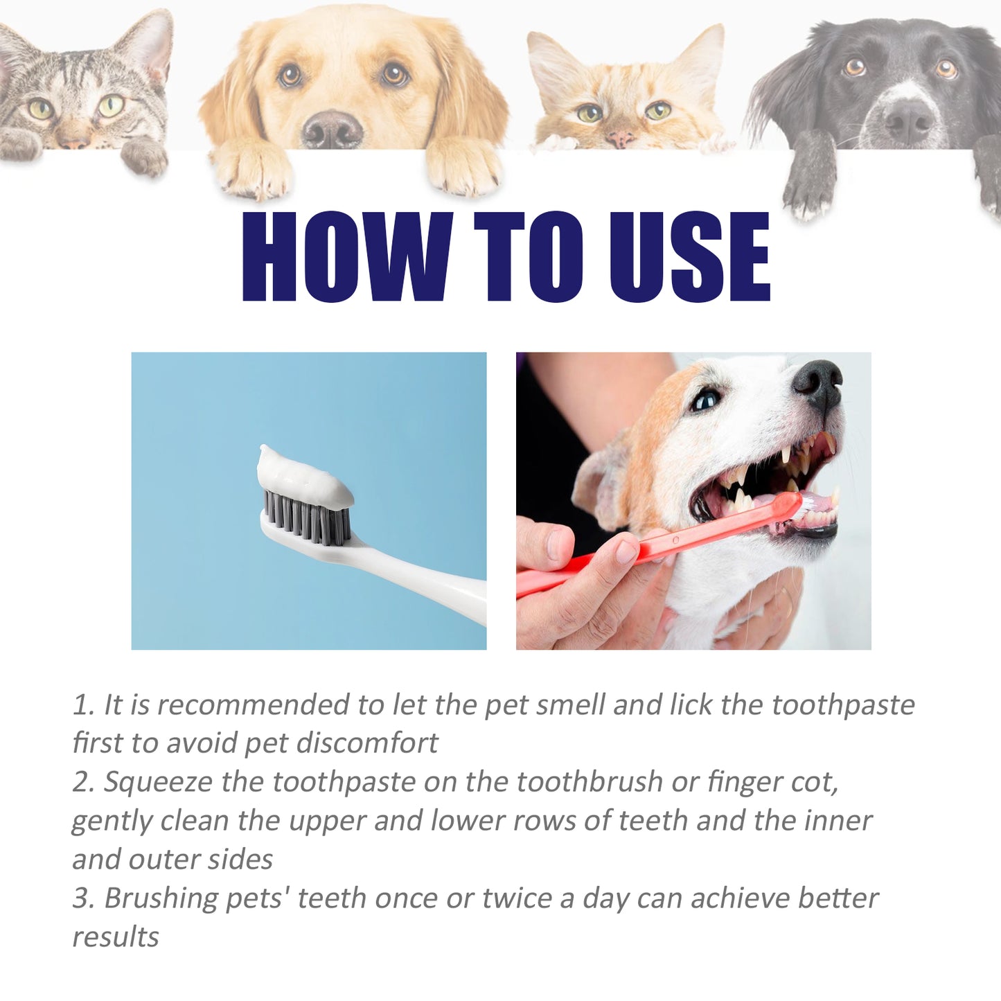 Pet V34 Toothpaste Bad Breath, Tartar & Gum Care for Dogs & Cats