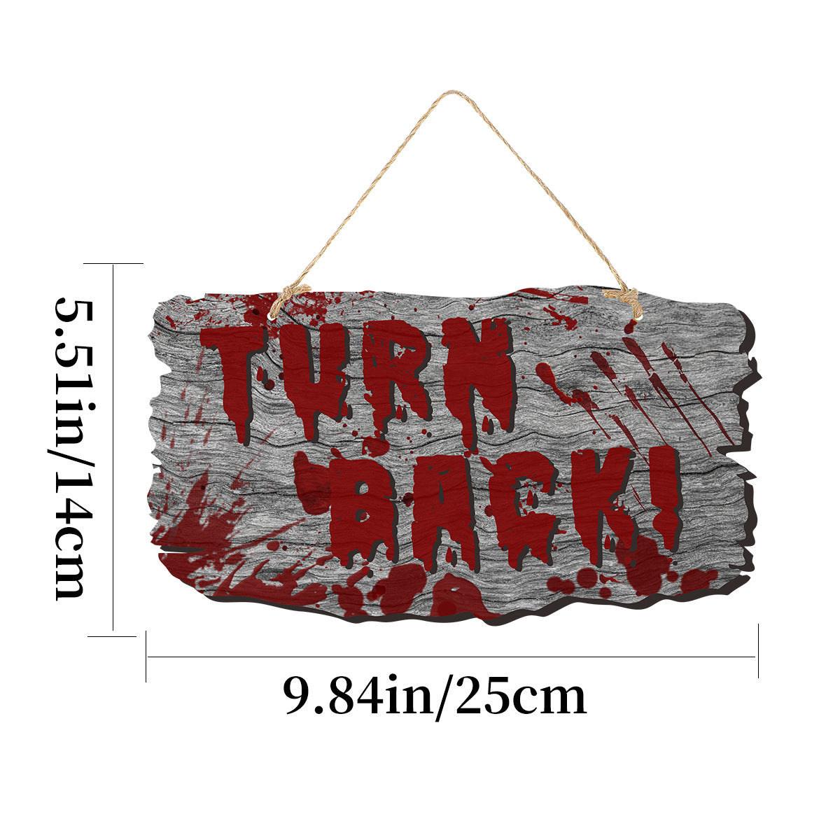 Imitation Wooden Doorplate – Haunted House Halloween Horror Decoration