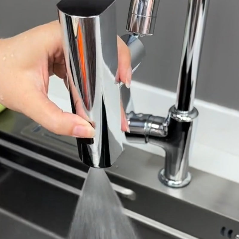 Kitchen Faucet Waterfall Outlet | Rotating Splash-Proof Bubbler & Multifunctional Nozzle