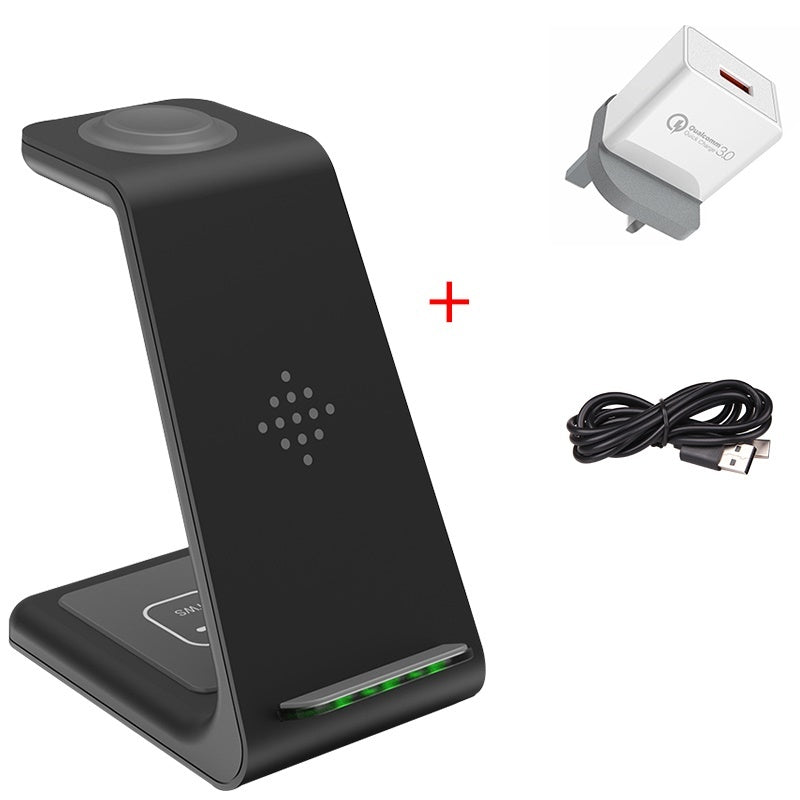 3-in-1 Wireless Fast Charging Station | Quick Charge Dock & Phone Holder