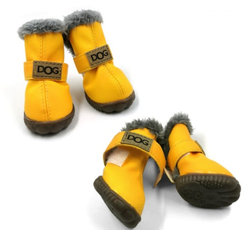 Dog Snow Boots Warm Winter Shoes for Small Dogs & Puppies (Anti-Slip)