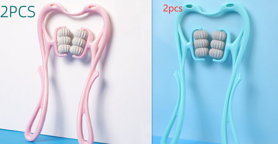 “Multifunctional Six-Wheel Neck Massager | Manual Roller Massage Tool for Pain Relief”