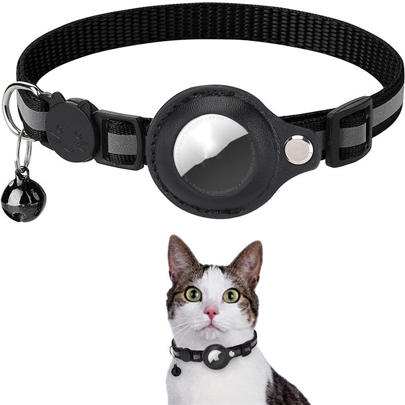 Waterproof Airtag Holder | Reflective Nylon Collar Case for Cats & Dogs