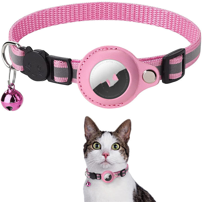 Waterproof Airtag Holder | Reflective Nylon Collar Case for Cats & Dogs