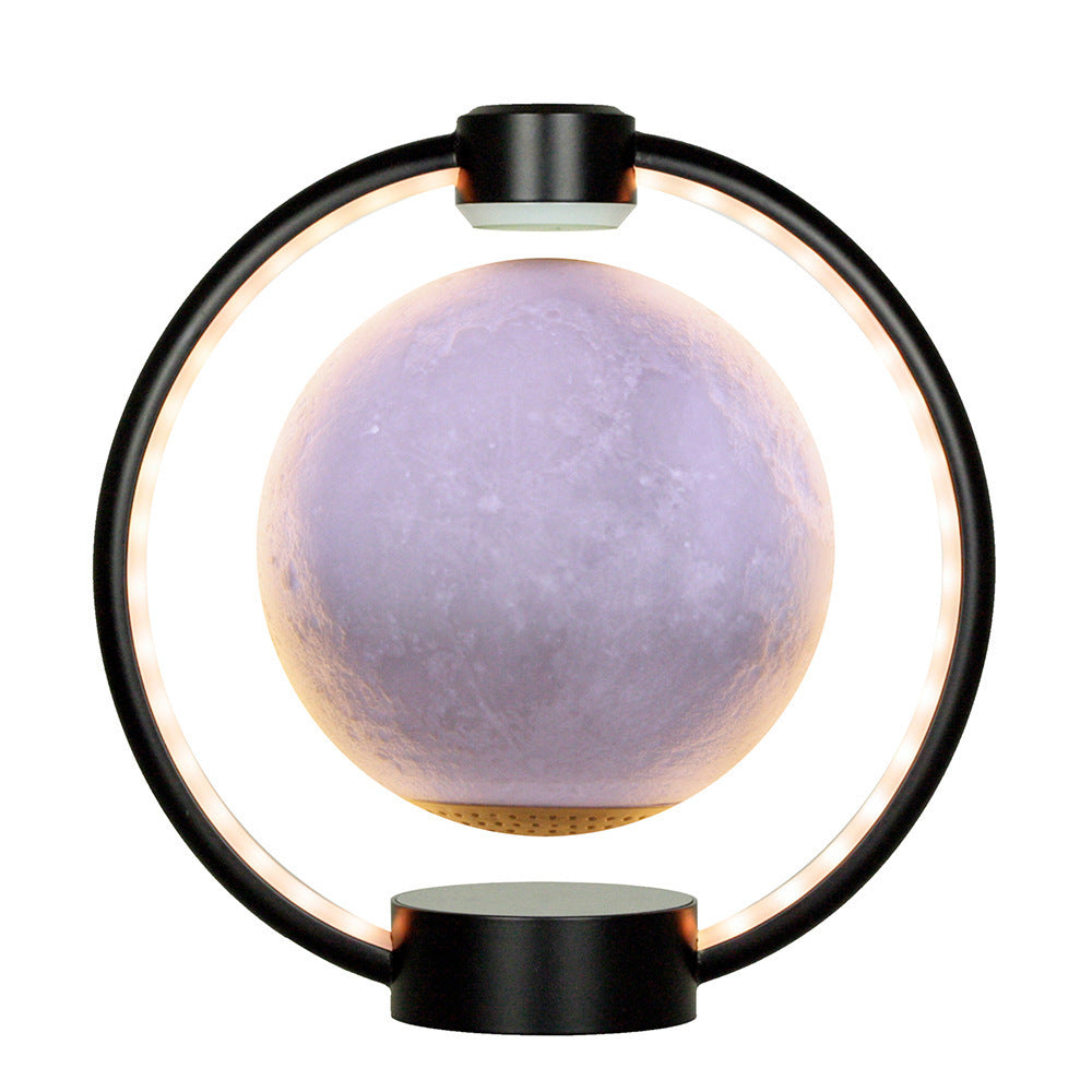 Maglev Moon Lamp 3D Floating LED Night Light with Bluetooth Speaker & Colorful Glare