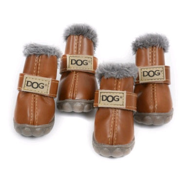 Dog Snow Boots Warm Winter Shoes for Small Dogs & Puppies (Anti-Slip)