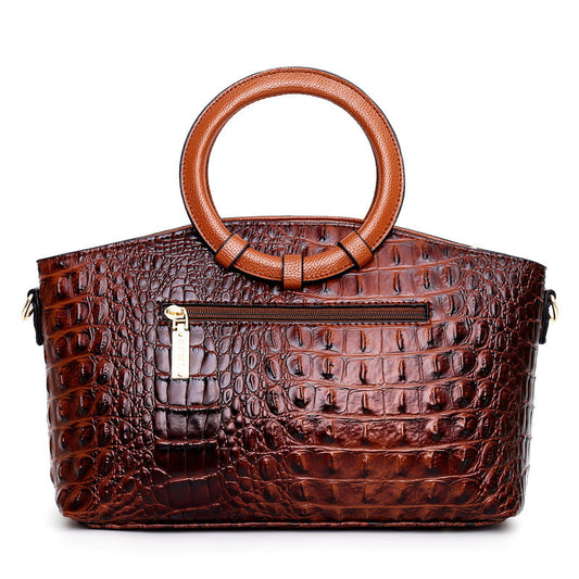 Ladies’ Handbag European & American Style Ring Handle Shoulder Crossbody Bag