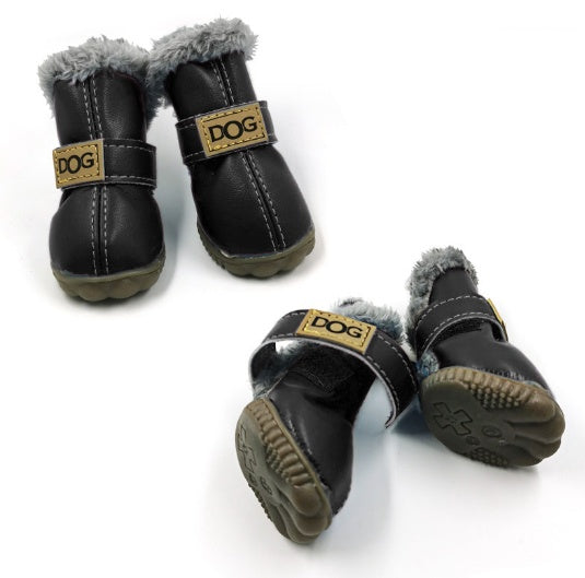 Dog Snow Boots Warm Winter Shoes for Small Dogs & Puppies (Anti-Slip)