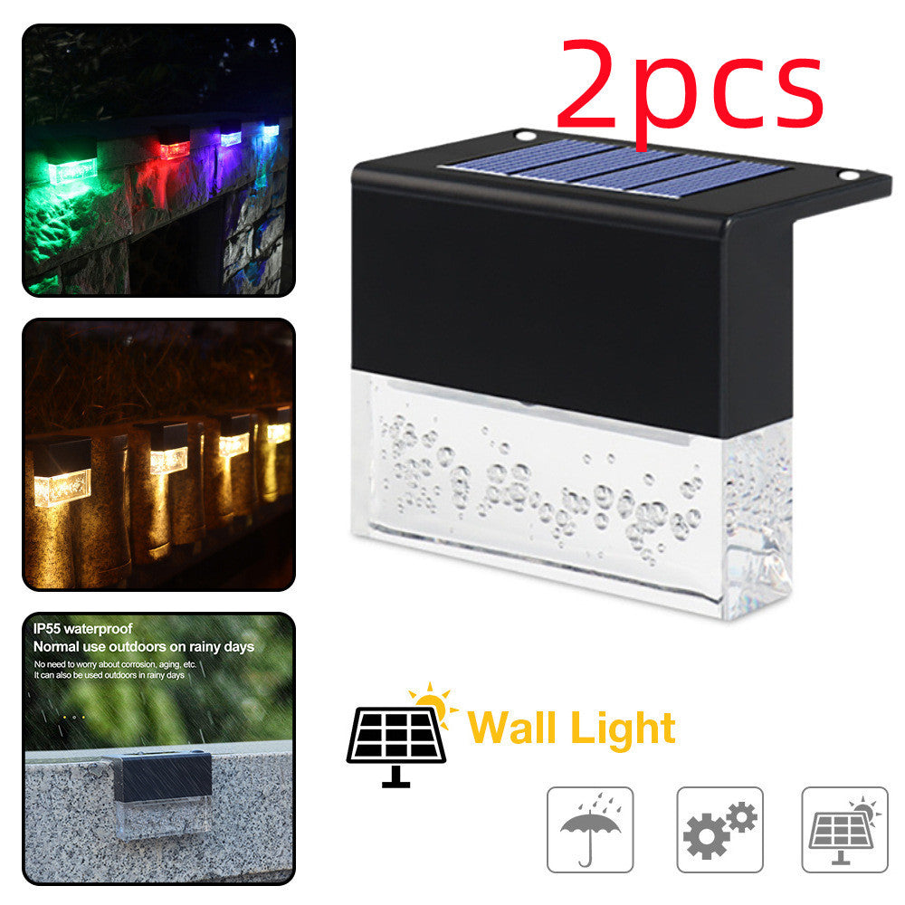 Waterproof RGB LED Solar Step & Fence Light Outdoor Garden Lighting