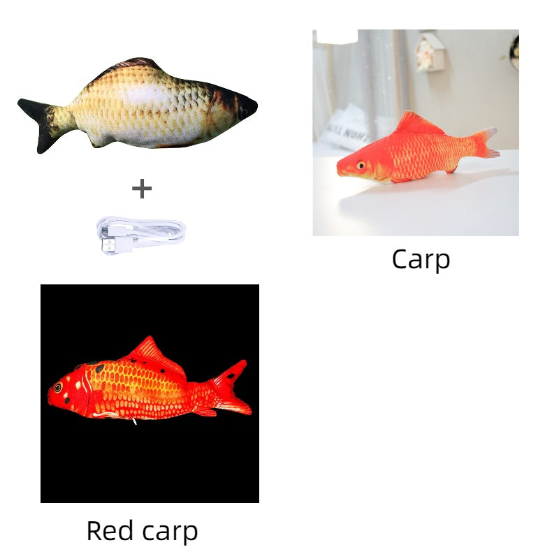 Electric Jumping Fish Simulation Toy for Cats Without Catnip