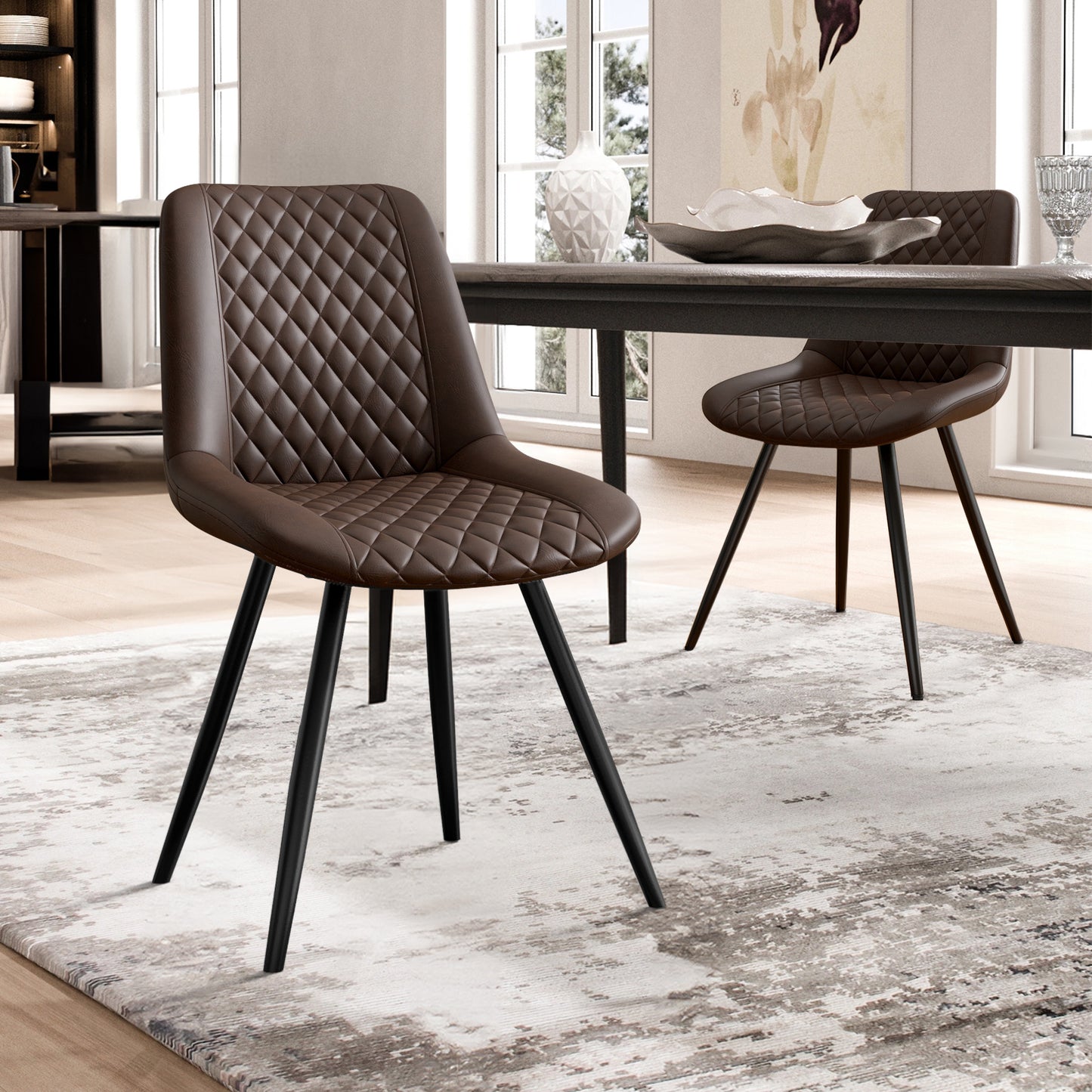 Luxury Dining Chair with PU Leather Upholstery – Elegant Home Furniture