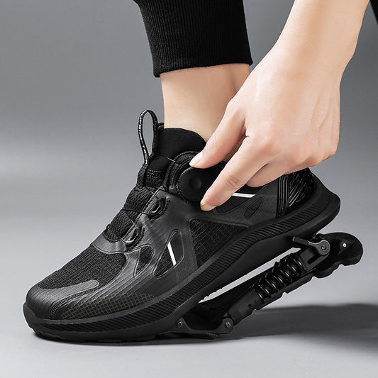Black Tech Power Running Shoes, Lightweight & Marathon Ready