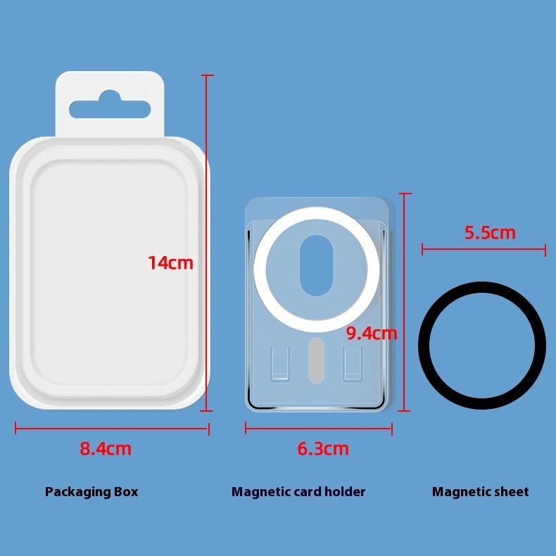 “Transparent Magnetic Phone Case with Card Holder | Strong PC Protective Cover”