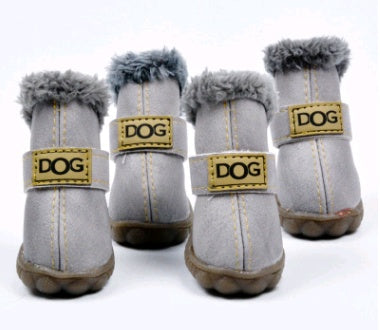 Dog Snow Boots Warm Winter Shoes for Small Dogs & Puppies (Anti-Slip)